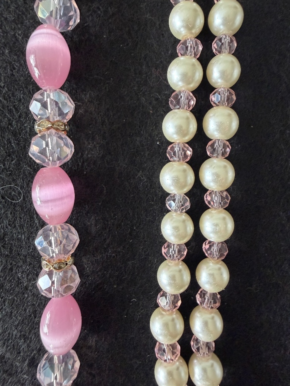 Beads NWT Jewelry Crafting Bead Bundle Pinks Glass, Acrylic, Rhinestone